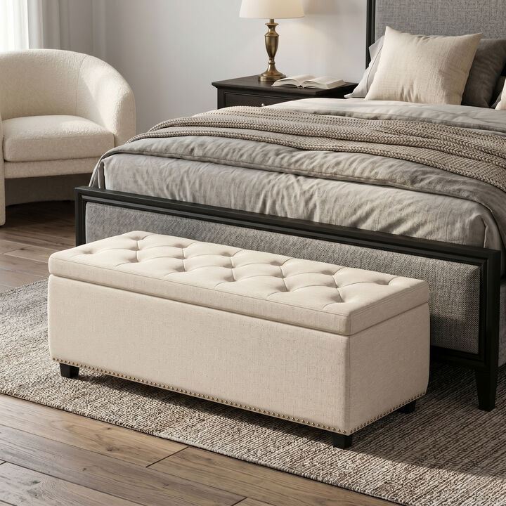 Simpli Home Hamilton Storage Ottoman