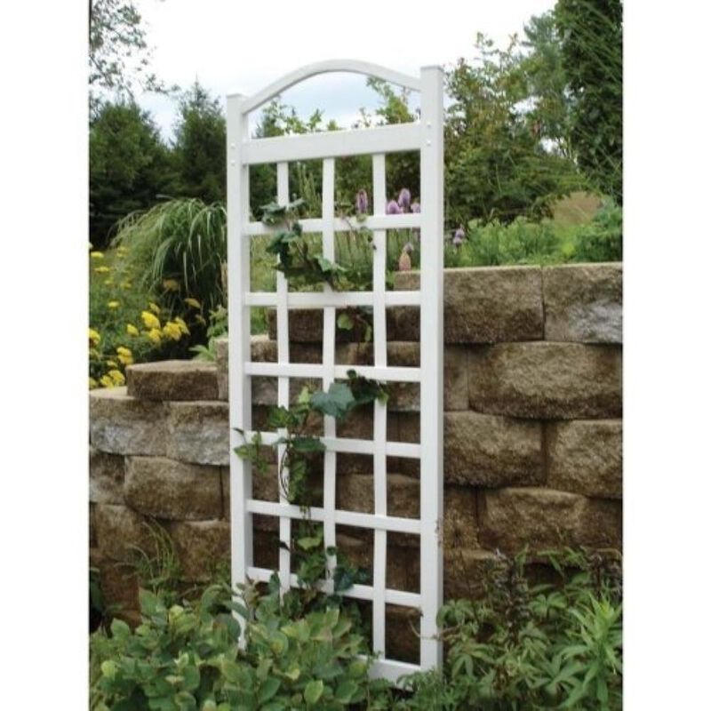 Hivvago 76-inch High Garden Trellis in White Vinyl