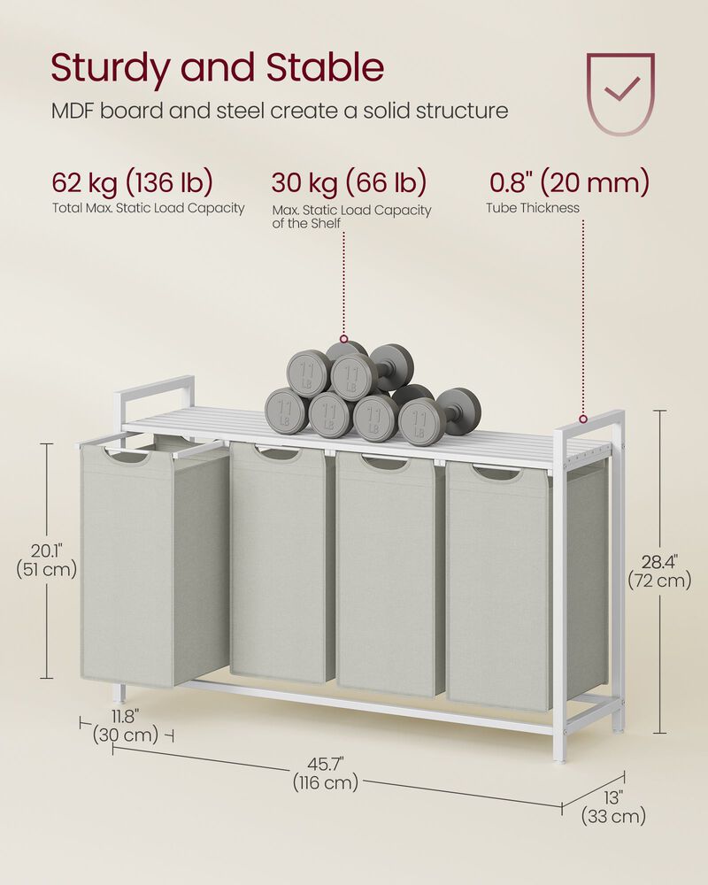 Laundry Hamper with Lid and Durable Construction for Easy Use image number 4