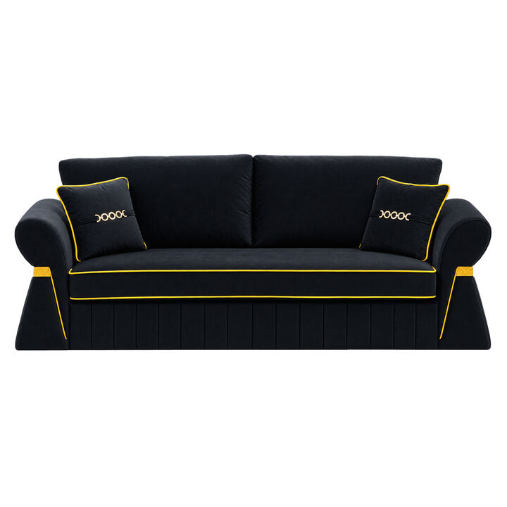 Pifpru 83.5 Inch Velvet 3 Seater Sofa Couch