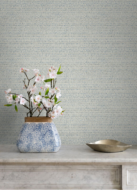 Balantine Light Blue Weave Wallpaper
