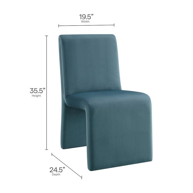 Emory Upholstered Performance Velvet Dining Side Chair image number 2
