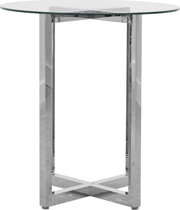 Amalfi 32 inch Round Glass Top Bar Table