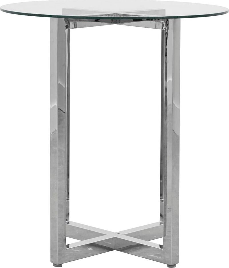 Amalfi 32 inch Round Glass Top Bar Table