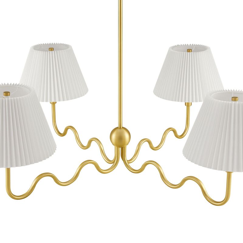 Wave Squiggle 4-Arm Pendant Light image number 6
