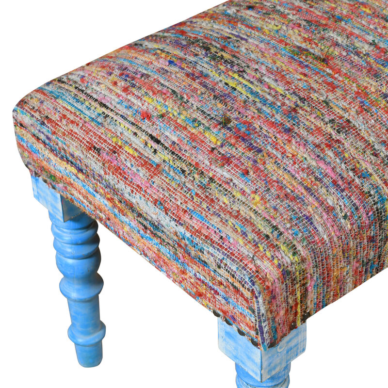 Ava Rainbow Striped Accent Bench image number 3