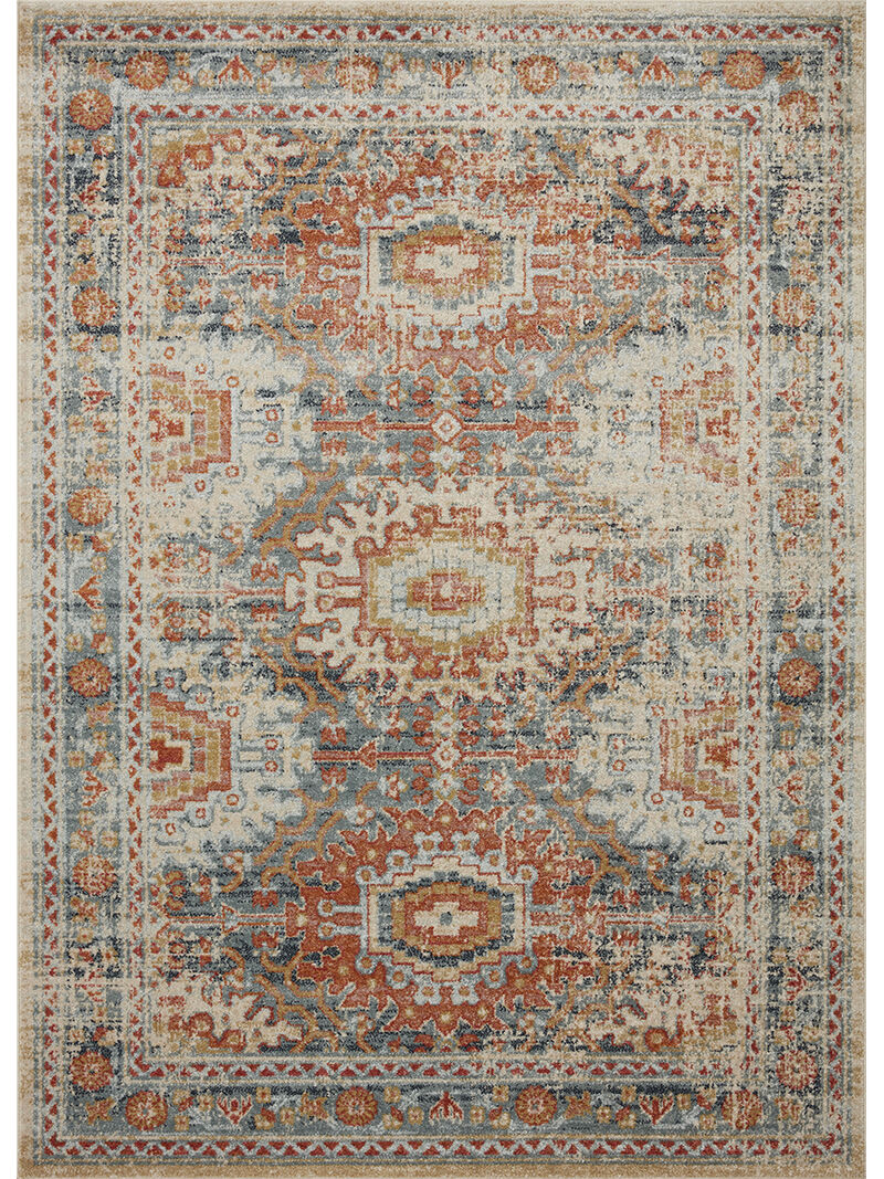 Jocelyn JOC03 Mist/Multi 4' x 6' Rug