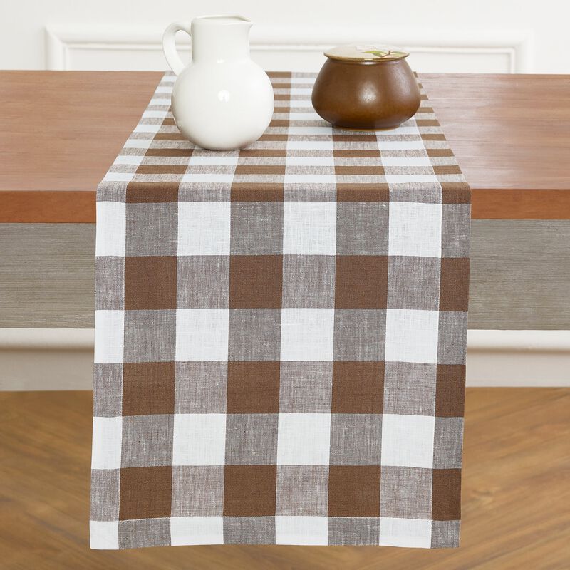 Linen Table Runner - Buffalo Check image number 1