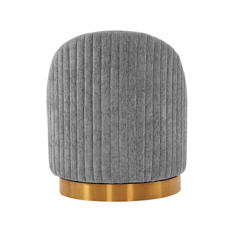 Leela Gray Swivel Accent Chairs (Set of 2)