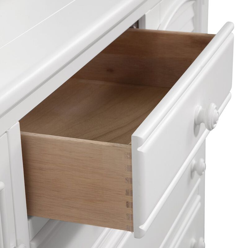 American Woodcrafters Cottage Traditions High Dresser with Mirror - White Cottage