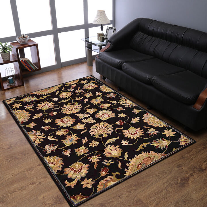 RUGSOTIC CARPETS HAND TUFTED WOOL ECO-FRIENDLY AREA RUGS  - Rectangle Shape, Size, Classic Oriental Traditional  Design, High Pile Handmade Area Rugs for Living Room, Bed Room (K00653)