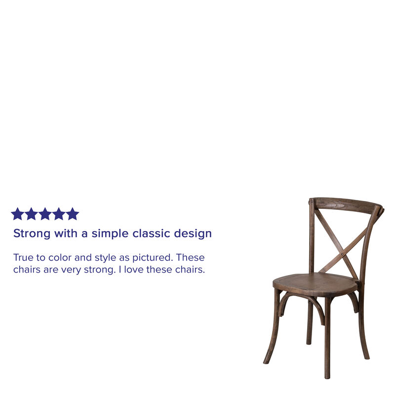 Wood Cross Back Chairs image number 3