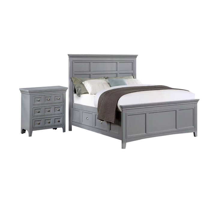 Bedroom Set, 2 Piece Set with Nightstand