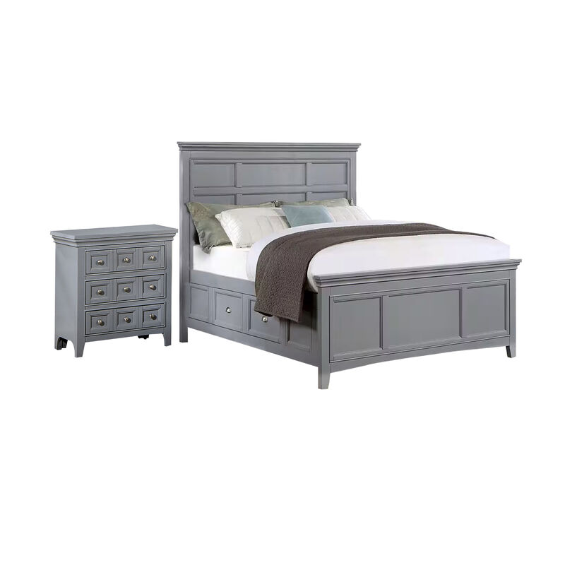 Bedroom Set, 2 Piece Set with Nightstand image number 0
