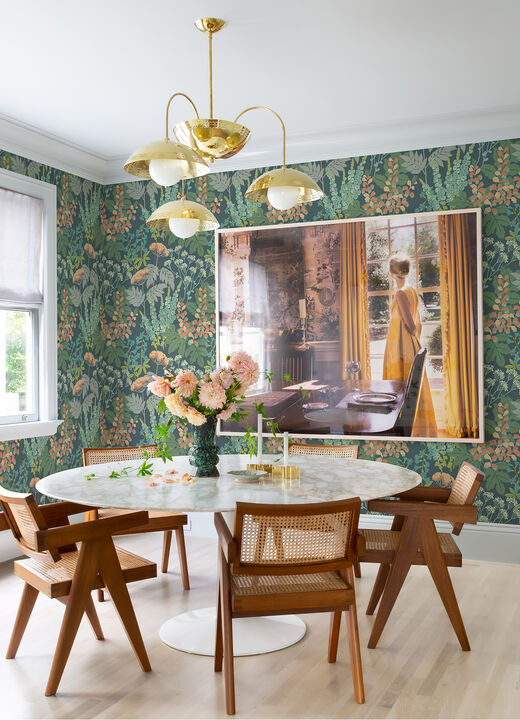 Brie Teal Forest Flowers Wallpaper (Set of 2)