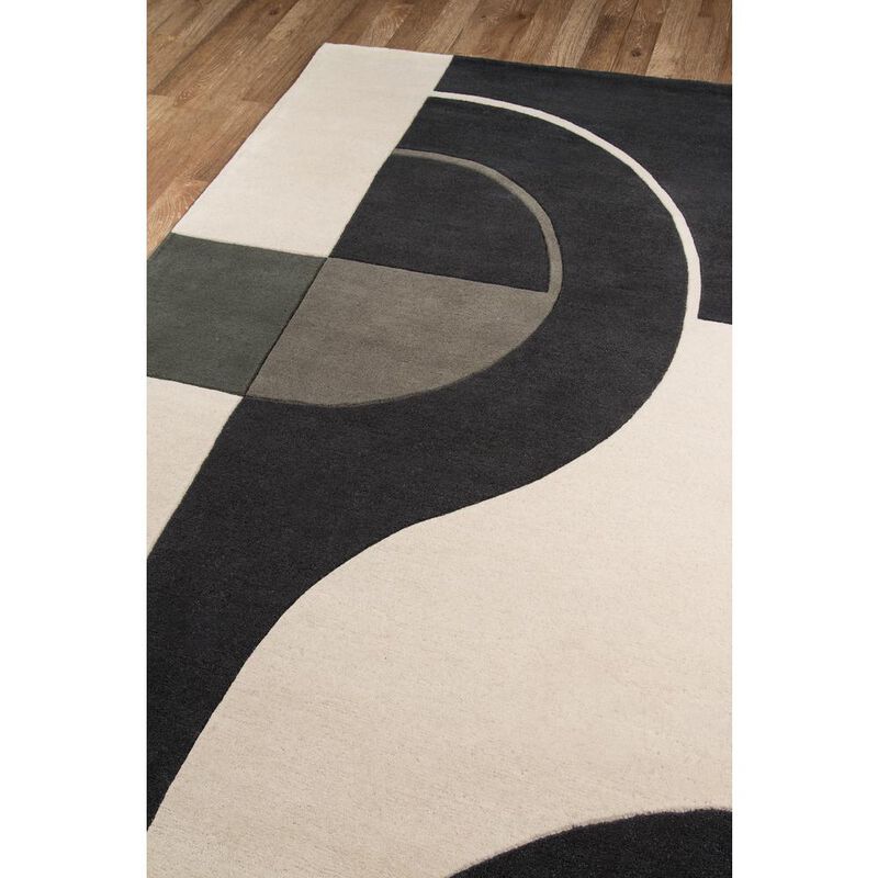 Momeni Contemporary Rectangle Area Rug, Charcoal, 3'6 X 5'6