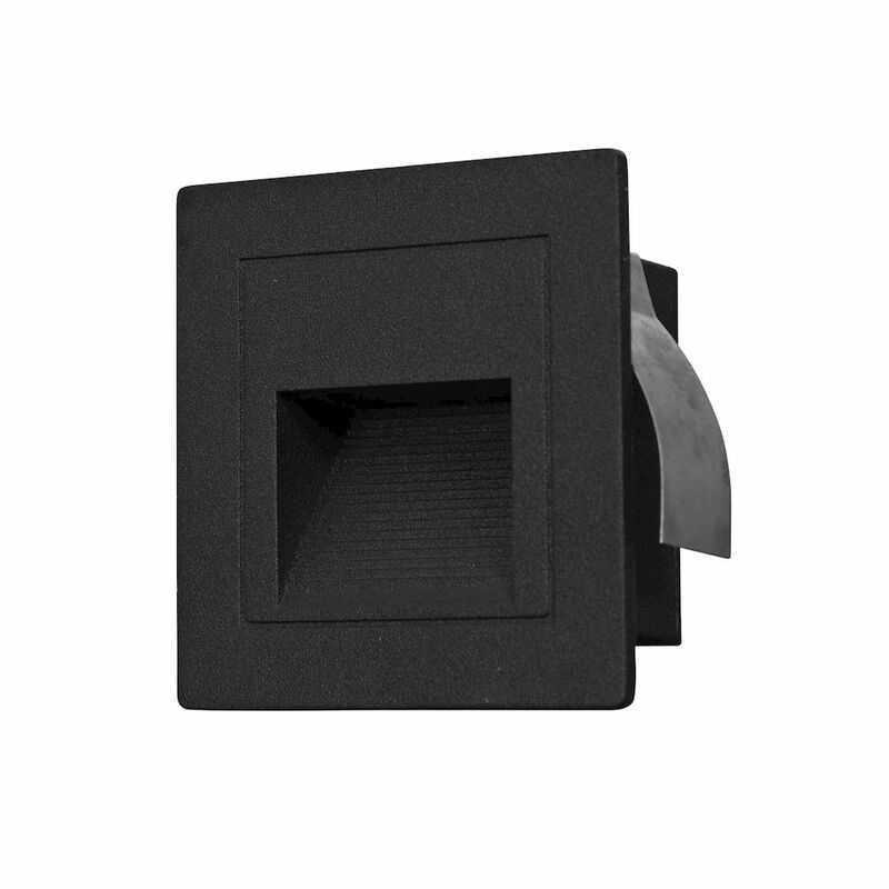 VONN Lighting Low-Voltage 1-Watt Integrated LED Outdoor Steps Light in Matte Black