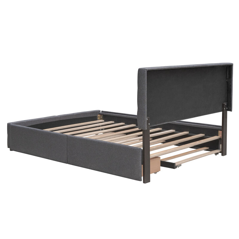 Quubpe Upholstered Platform Bed image number 3