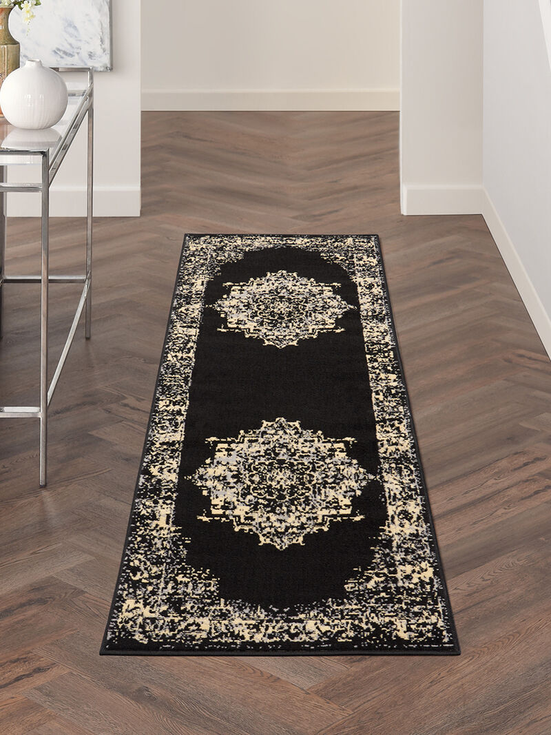 Grafix GRF14 Black 2'3" x 7'6" Rug