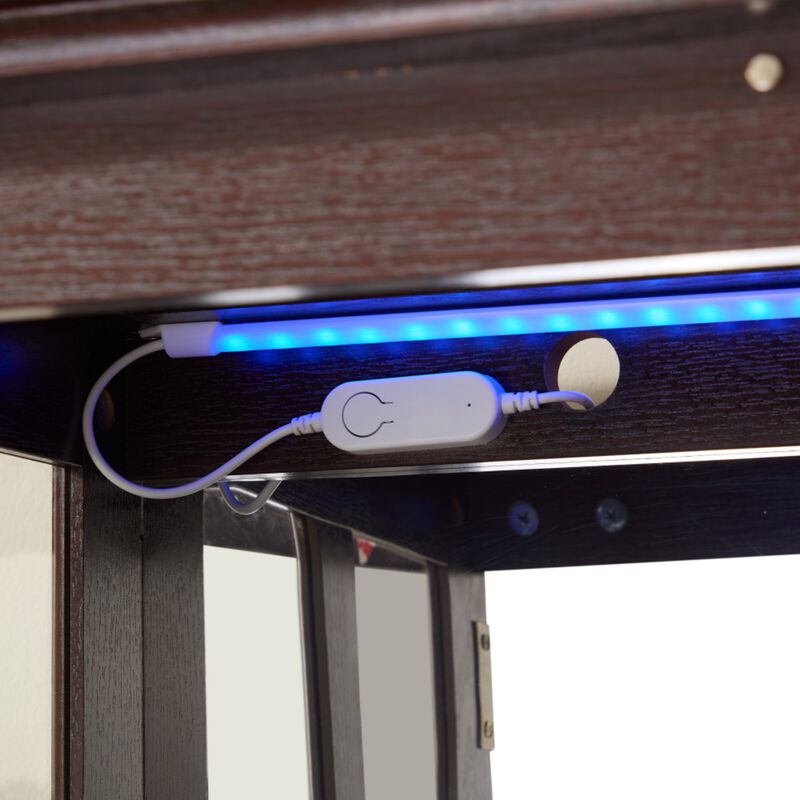 Bopfud LED Lighted Curio Display Cabinet image number 6
