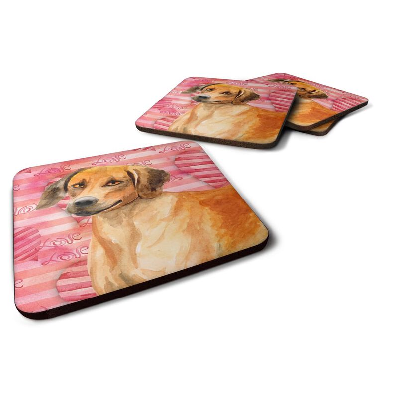 Caroline's Treasures Rhodesian Ridgeback Love Decorative coasters, Multicolor