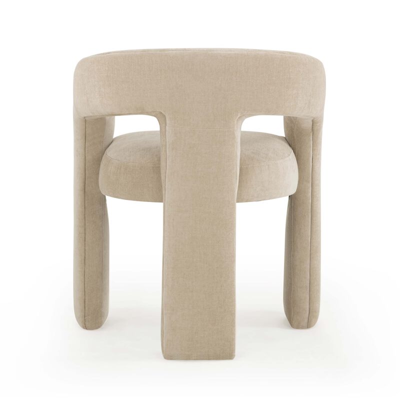 Malone Taupe Performance Chenille Dining Chair image number 4