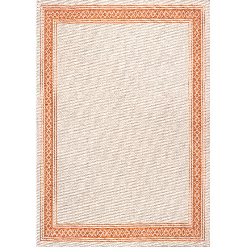 Lucia Classic Diamond Border Indoor/Outdoor Area Rug
