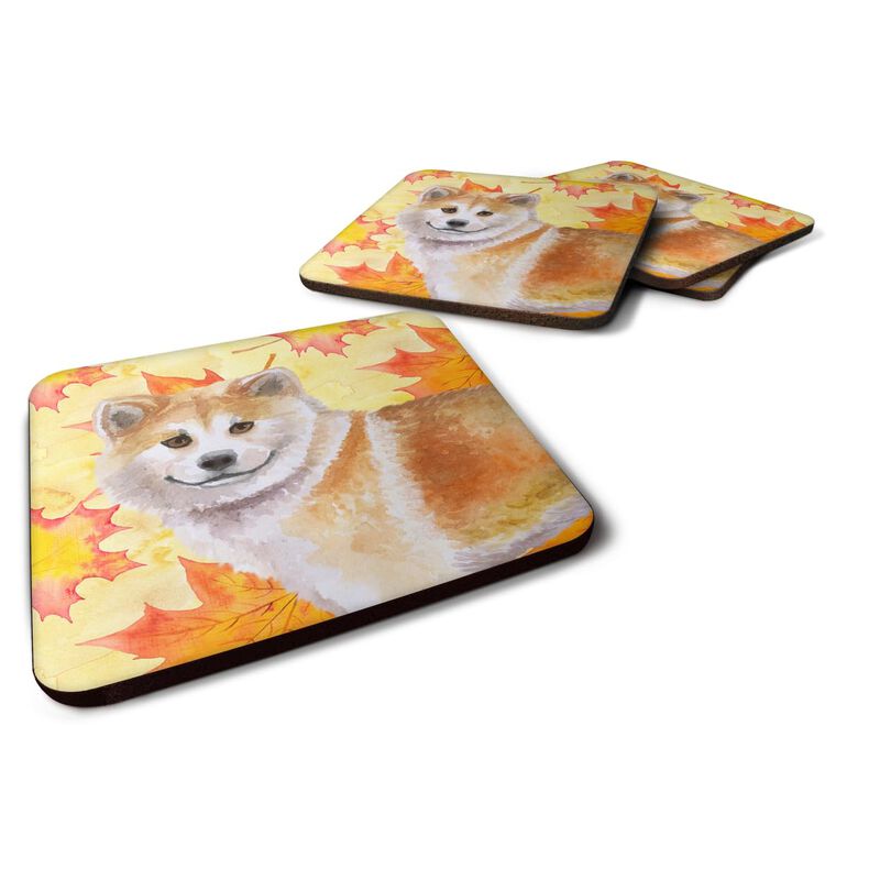 Caroline's Treasures Shiba Inu Fall Decorative coasters, Multicolor