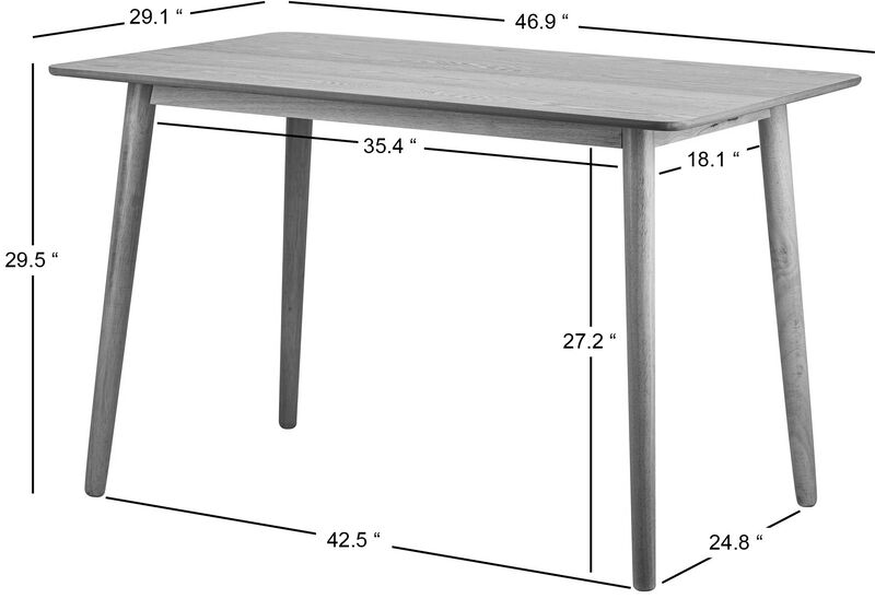 Dining Table for 4 People (L120 cm) Rectangular Wood