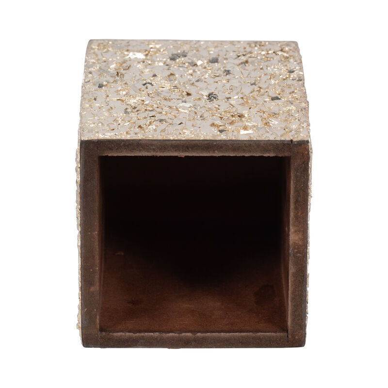 3x4 Crackle Pencil Cup, Champagne image number 5