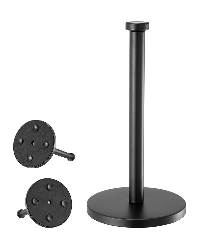 Stainless Steel Countertop Paper Towel Holder with Weighted Base and Suction Cups image number 7