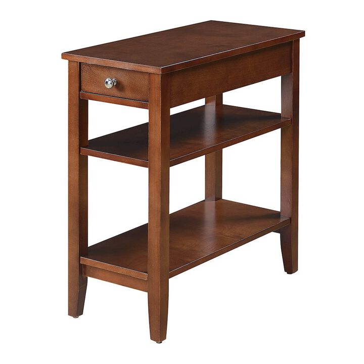 Convience Concept, Inc. American Heritage 1 Drawer Chairside End Table with Shelves