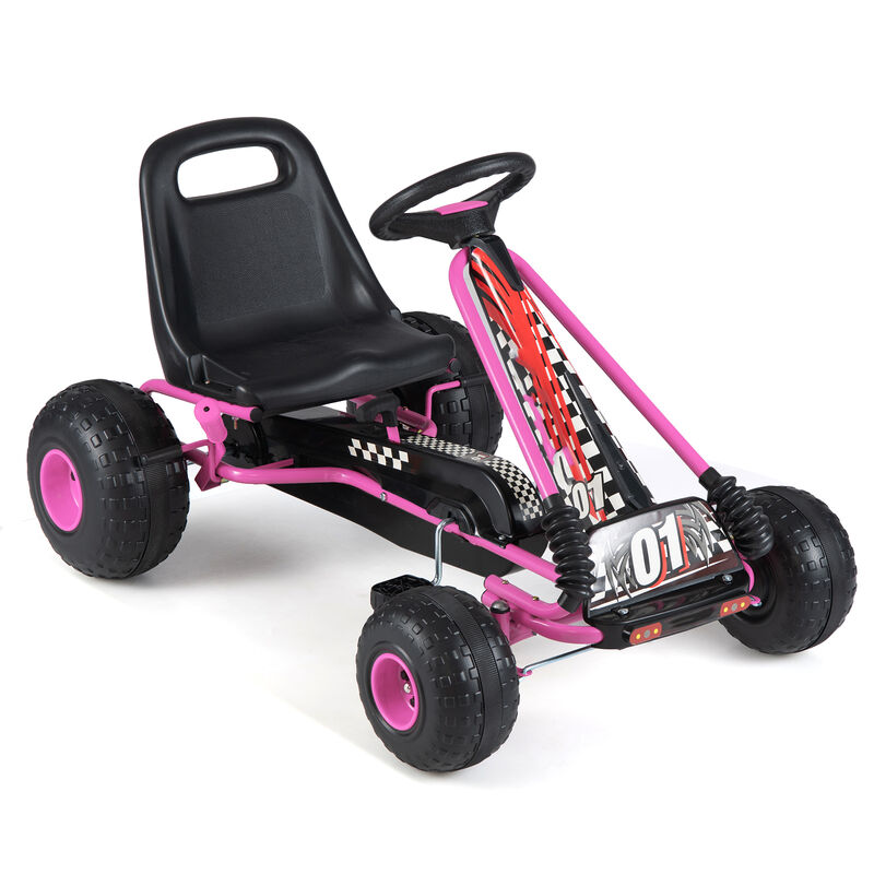 4 Wheel Pedal Go Kart for Kids with Adjustable Seat and All Terrain Wheels image number 4