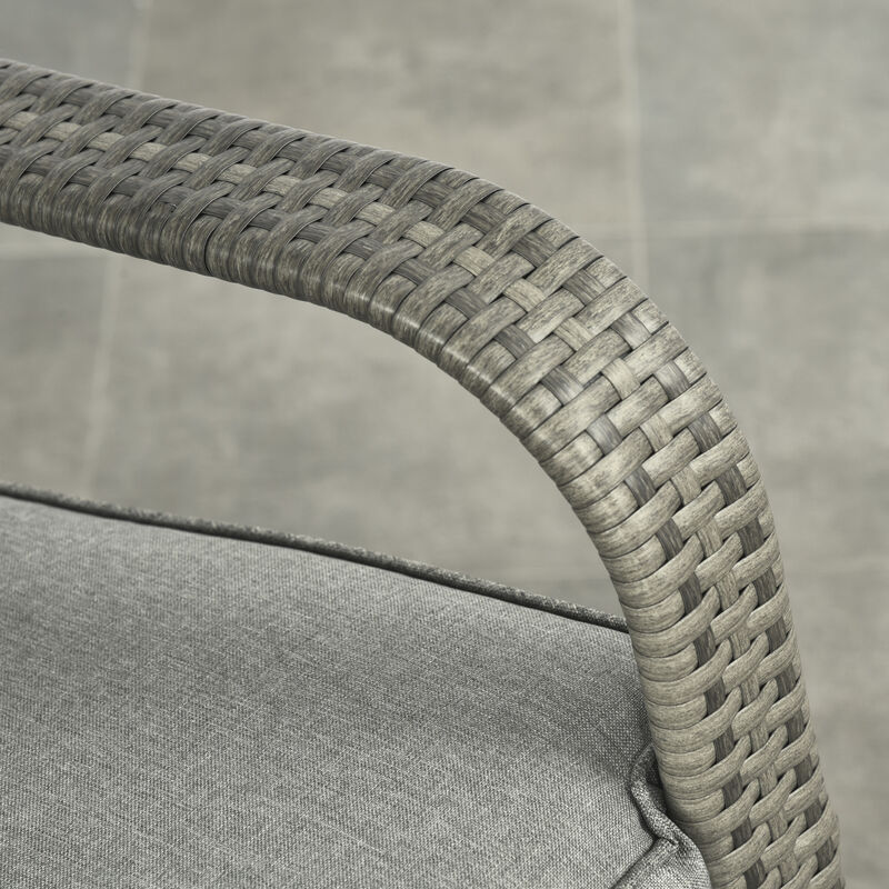 Hivvago Patio Wicker Rocking Chair with 135&deg; Reclining Backrest image number 7
