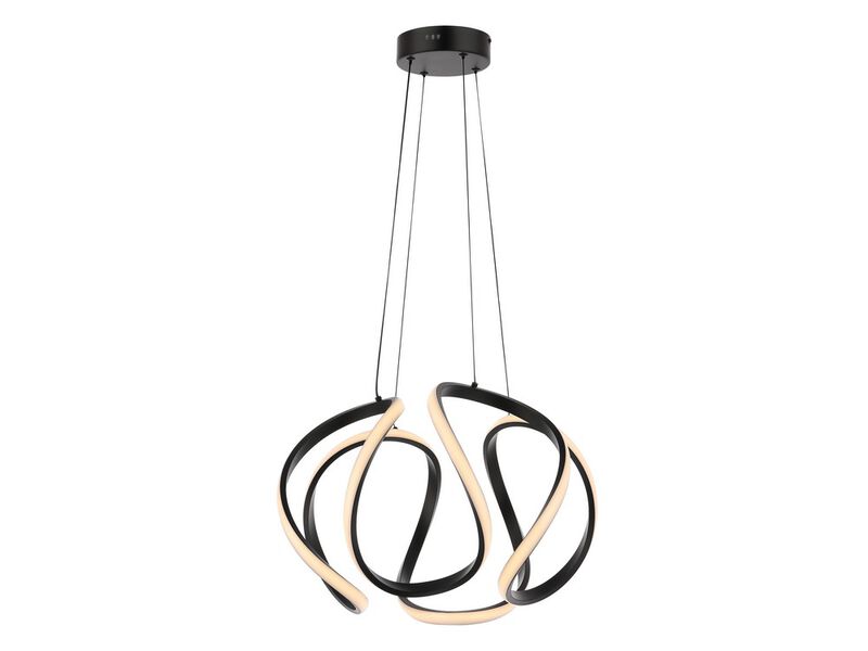 Euphoria 18.5" 1-Light Contemporary Designer Aluminum/Iron Scribble Integrated LED Pendant Light
