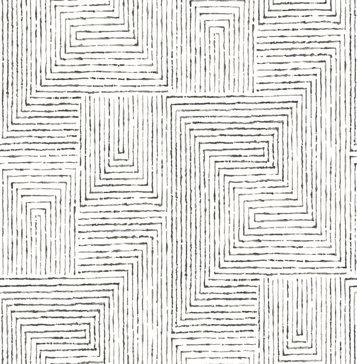 Merritt Black Geometric Wallpaper