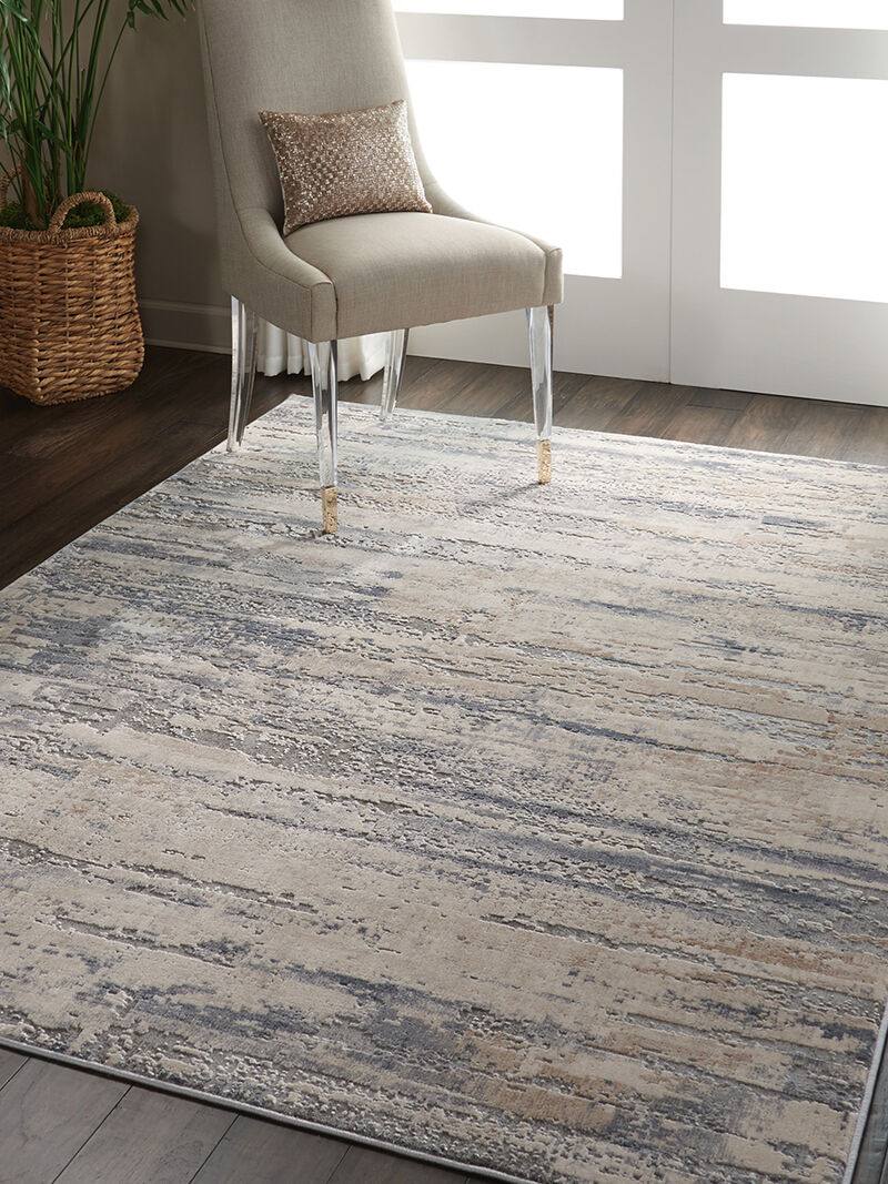 Rustic Textures RUS04 Beige/Gray 5'3" x 7'3" Rug