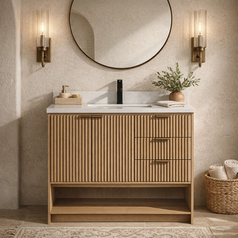 Diego 36" Bathroom Vanity Oak image number 2