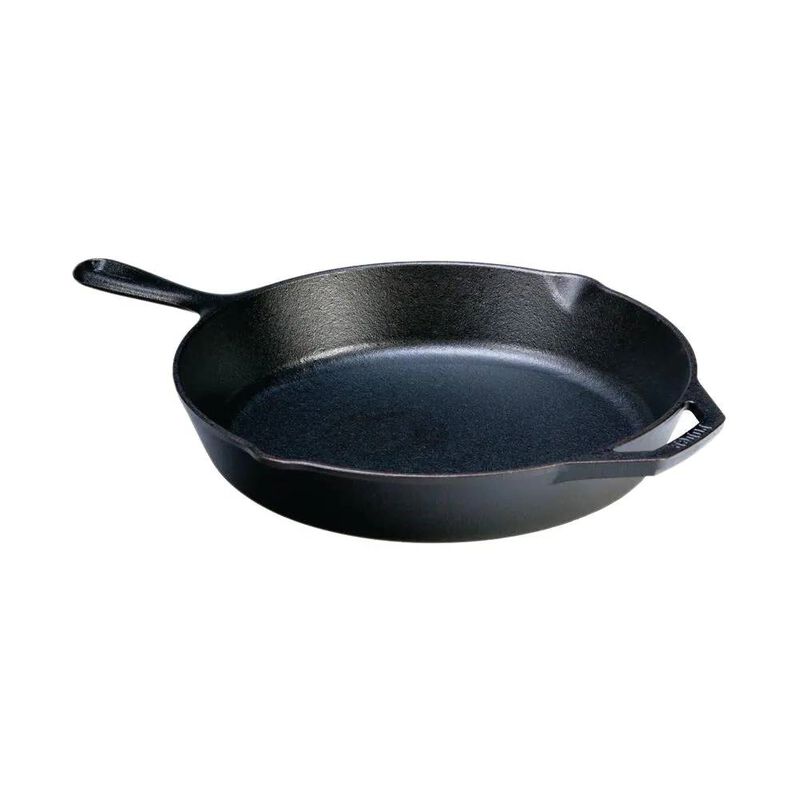 Versatile Cast Iron Skillet with Pour Spouts Great for Meats & Veggies