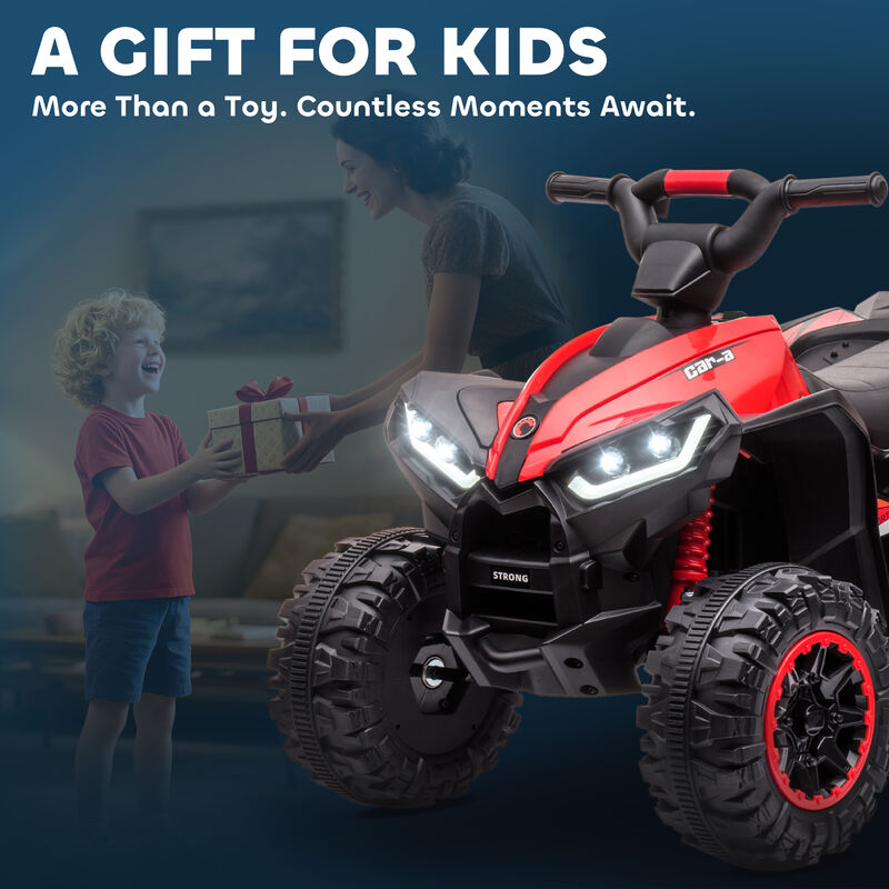 BreeBe Kids Battery Powered ATV Quad with Forward and Reverse image number 4