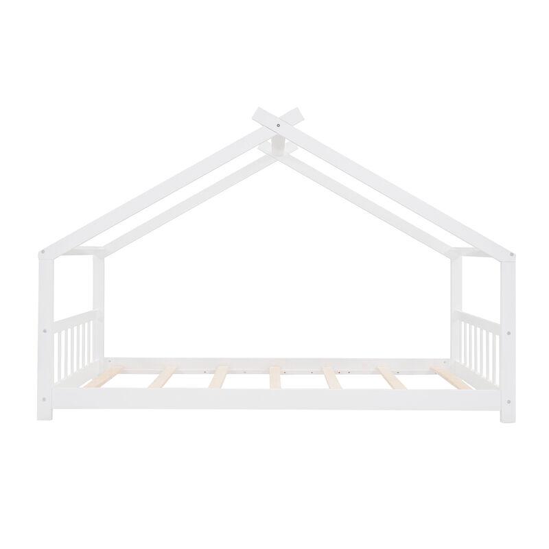 Whisen Playhouse Design Twin Size Wood Frame House Bed