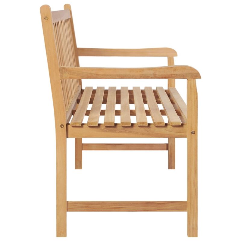 vidaXL Garden Bench, Outdoor Patio Furniture - 44.9" Seat, Durable Solid Teak Wood Construction, Weather Resistant, Fine Sanded Finish, Brown