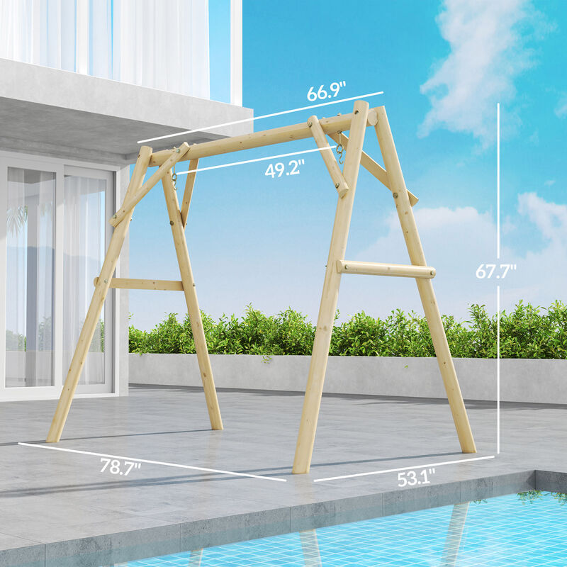 Hivvago Heavy Duty A-Frame Swing Stand 660 lbs image number 2