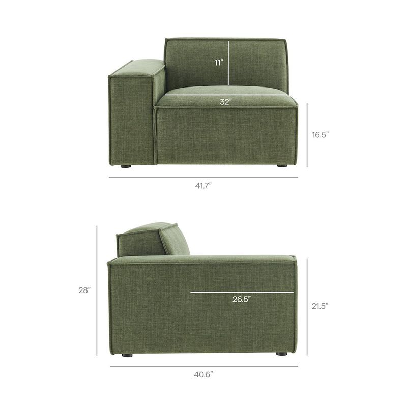 Restore 3-Piece Performance Fabric Upholstered Modular Sofa Set image number 2