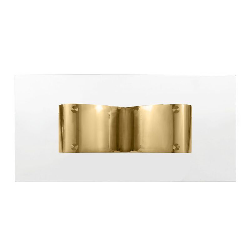 Best Quality Furniture 9Pc Tempered Glass Dining Set With 8 Cream Boucle Side Chairs And A Gold Base