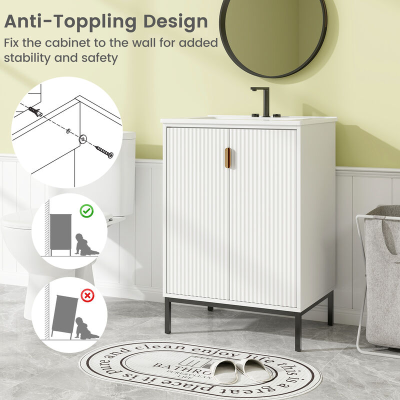 Bathroom Sink Cabinet Combo with Adjustable Shelf – Stylish Storage Solution