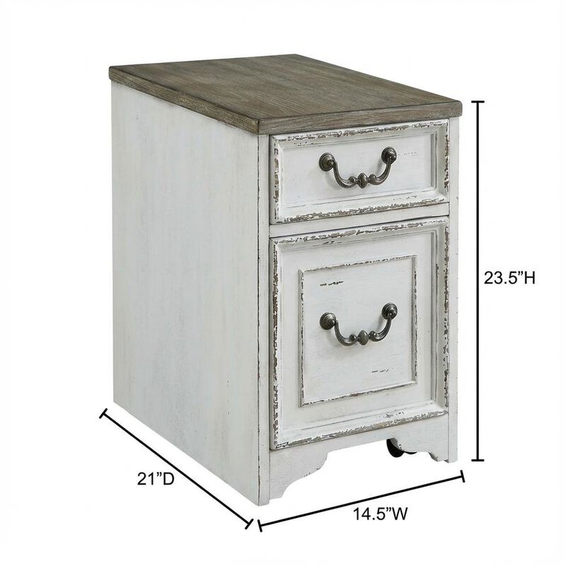 Liberty Furniture Antique White Mobile File with Classic European Traditional Style image number 5