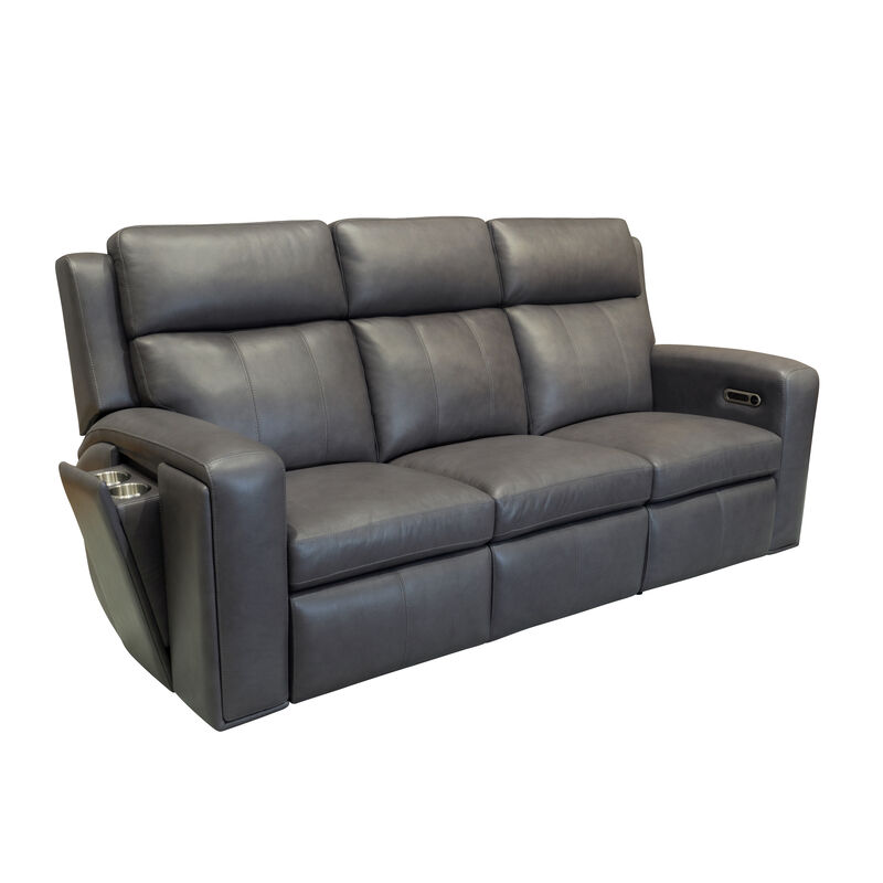Wyatt Gunmetal Power Reclining Sofa