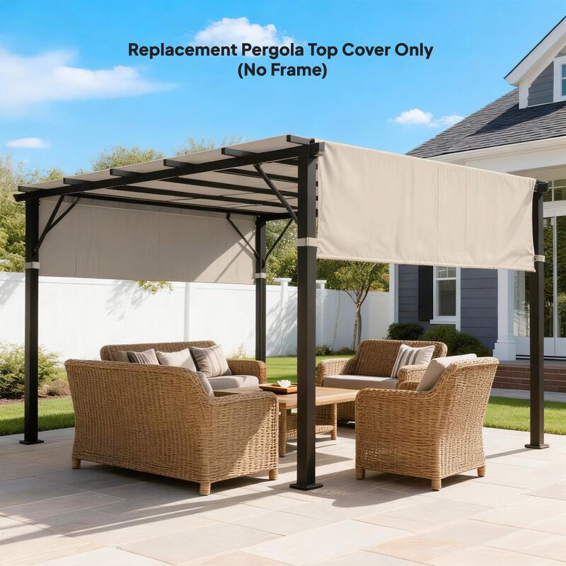 Hivvago 2 Pcs Pergola Shade Cover for 10x12 Pergola image number 1