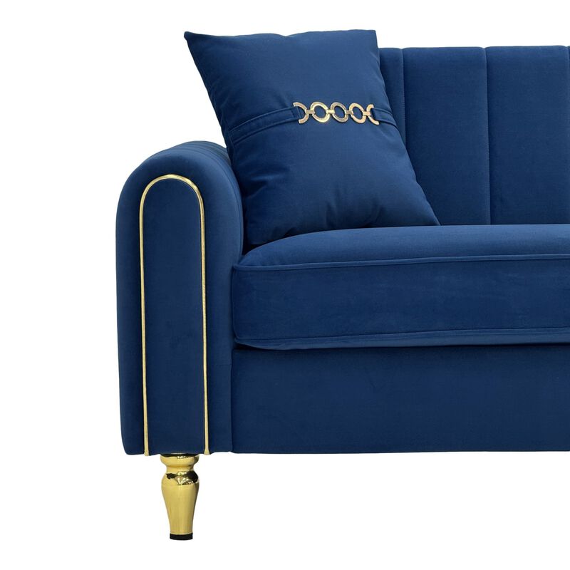 Dosjig Glam Tufted Velvet Sofa image number 5